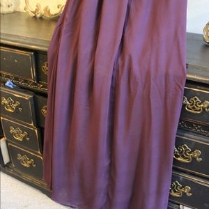 Plum one shoulder bridesmaid dress